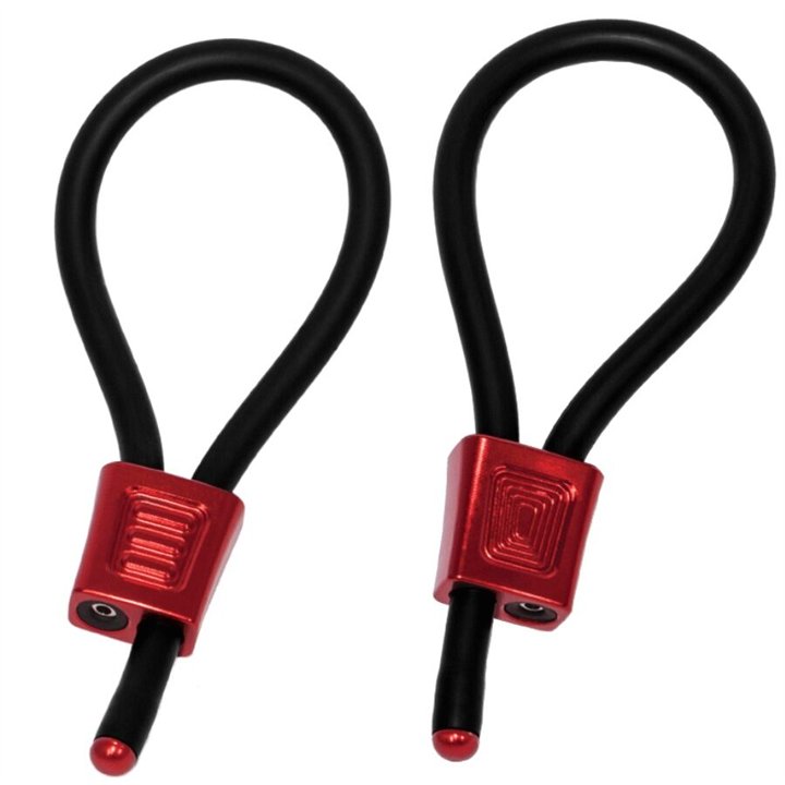 ELECTRASTIM - PRESTIGE ELECTRA LOOPS ADJUSTABLE COCK RINGS RED - D-243689 - Teknashop Ltd