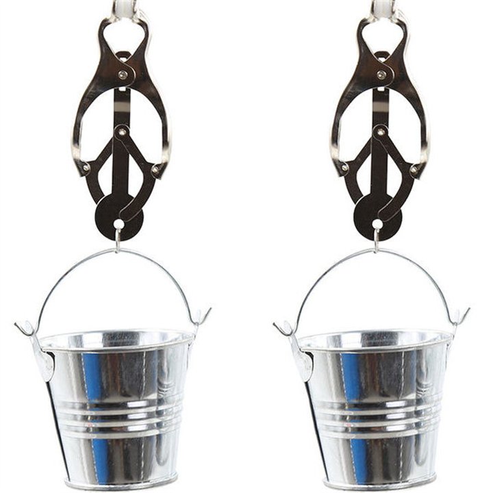 OHMAMA FETISH NIPPLE CLAMPS WITH BUCKETS - D-230141 - Teknashop Ltd