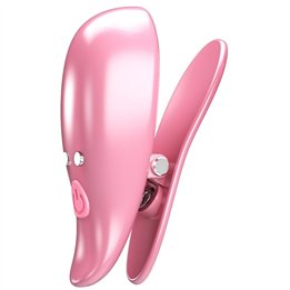PRETTY LOVE - LEAF VIBRATING NIPPLE CLAMPS PINK - D-239894 - Teknashop Ltd