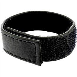 LEATHER BODY - ADJUSTABLE LEATHER STRAP WITH VELCRO FOR PENIS BLACK - D-211895 - Teknashop Ltd