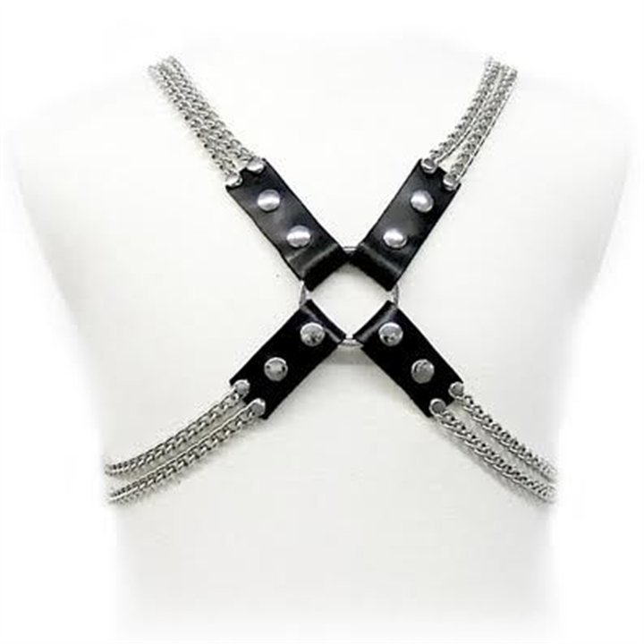 LEATHER BODY - CHAIN HARNESS - D-205475 - Teknashop Ltd