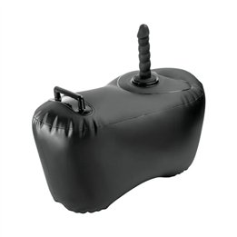 FETISH FANTASY SERIES - BODY DOCK INFLATABLE LOVE SEAT WITH DILDO 69.2 CM BLACK - D-246191 - Teknashop Ltd