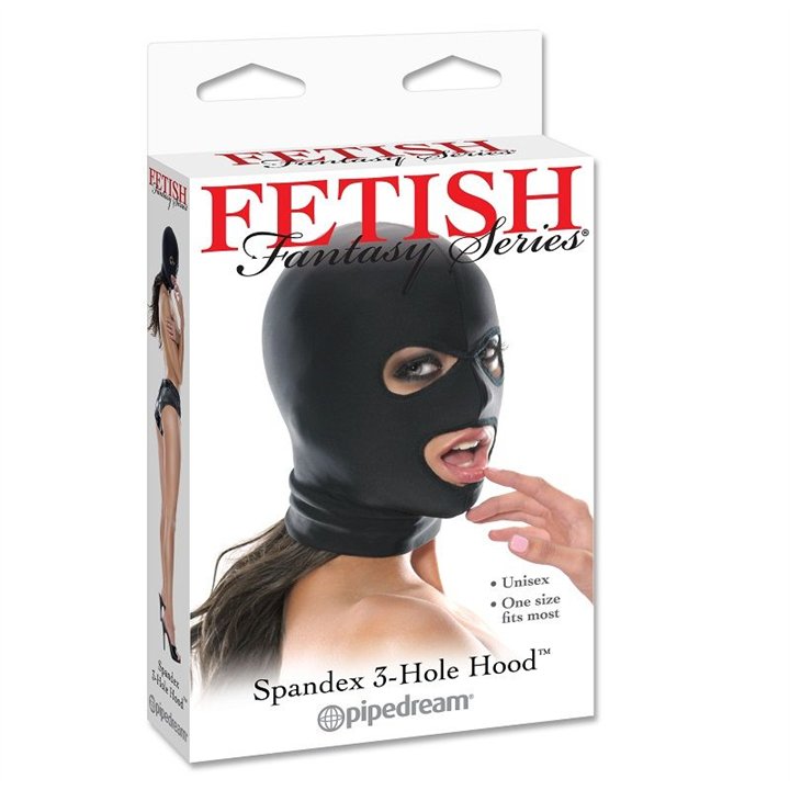 FETISH FANTASY SERIES - SPANDEX 3-HOLE HOOD - PD3855-01 - Teknashop Ltd