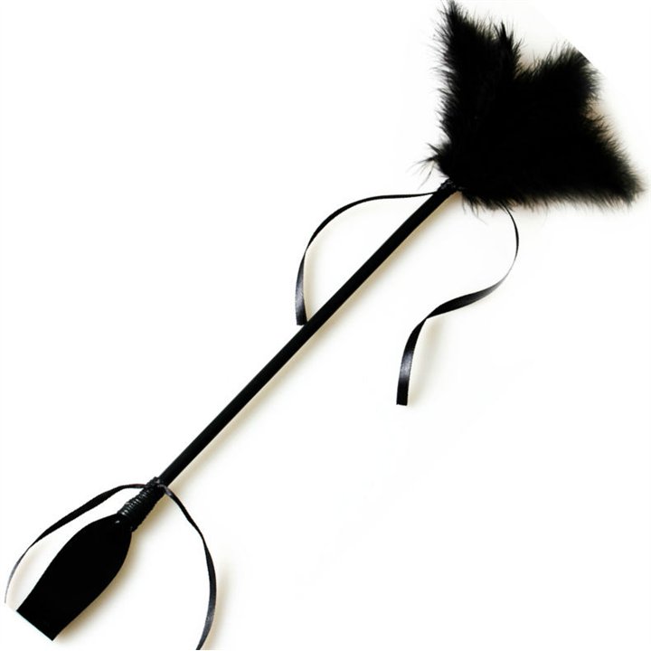 SECRETPLAY - BLACK WHIP & FEATHER - D-212408 - Teknashop Ltd