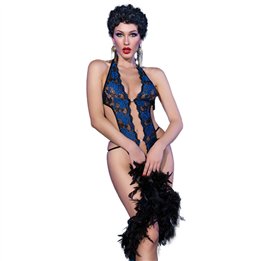 CHILIROSE - CR 4479 BODYSUIT CROTCHLESS BLUE S/M - D-238808 - Teknashop Ltd