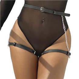 SUBBLIME - LEATHER BELT HARNESS BLACK ONE SIZE - D-239269 - Teknashop Ltd
