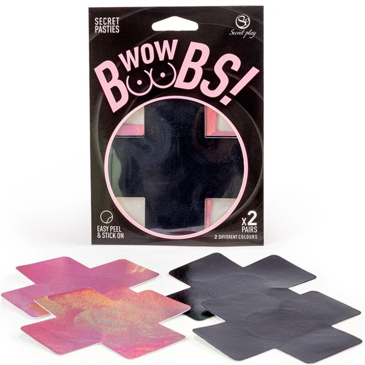 SECRET PLAY - WOW BOOBS! X NIPPLE COVERS - D-239375 - Teknashop Ltd
