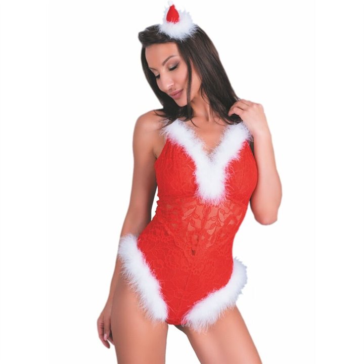 LIVCO CORSETTI FASHION - NAUGHTY SANTA LC 90706 CHRISTMAS BODYSUIT S/M - D-244919 - Teknashop Ltd