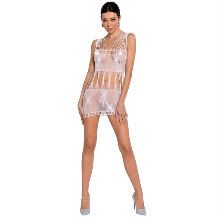PASSION - WOMAN BS090 WHITE BODYSTOCKING ONE SIZE - D-228678 - Teknashop Ltd