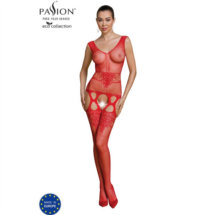 PASSION - ECO COLLECTION BODYSTOCKING ECO BS014 RED - D-236122 - Teknashop Ltd