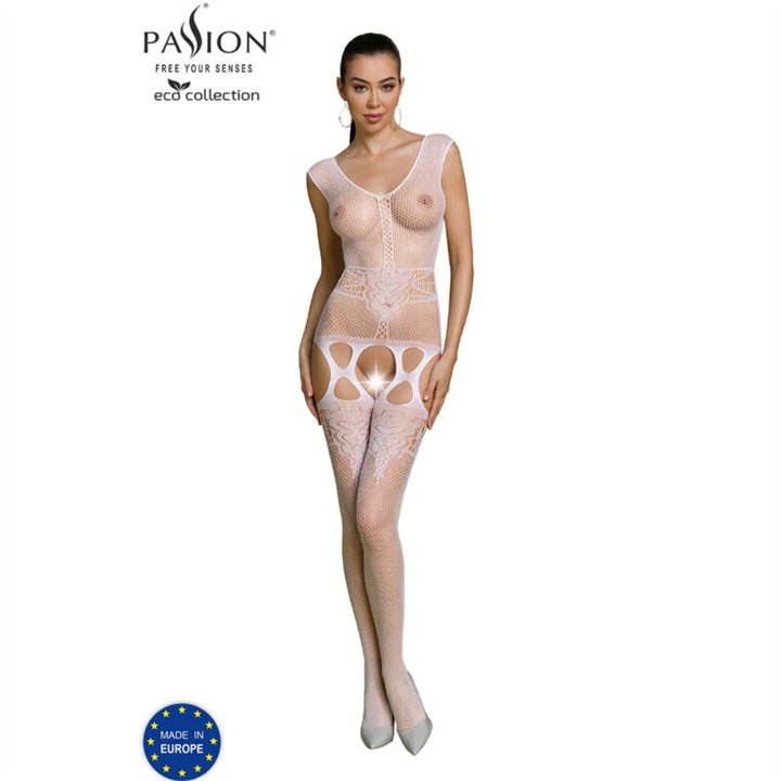 PASSION - ECO COLLECTION BODYSTOCKING ECO BS014 WHITE - D-236123 - Teknashop Ltd