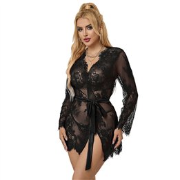 SUBBLIME - 953768 LACE NIGHTGOWN + THONG BLACK L/XL - D-242149 - Teknashop Ltd