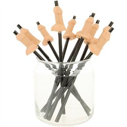 DIABLO PICANTE - BAG OF 10 NATURAL PENIS STRAWS - D-236709 - Teknashop Ltd