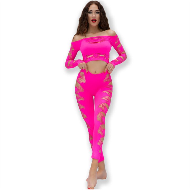 CHILIROSE - CR 4632 TOP & PANT FUCHSIA S/L - D-239060 - Teknashop Ltd
