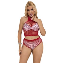 SUBBLIME - 952402 FISHNET SET WITH PINK DIAMONDS ONE SIZE - D-241389 - Teknashop Ltd