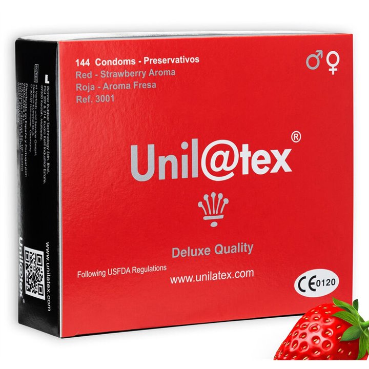 UNILATEX - RED / STRAWBERRY PRESERVATIVES 144 UNITS - D-194227 - Teknashop Ltd