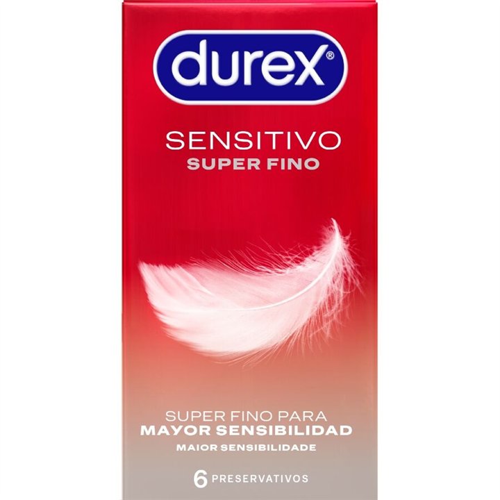 DUREX - SUPER THIN SENSITIVE 6 UNITS - D-194987 - Teknashop Ltd
