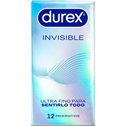 DUREX - ULTRA THIN INVISIBLE CONDOMS 12 UNITS - D-208161 - Teknashop Ltd