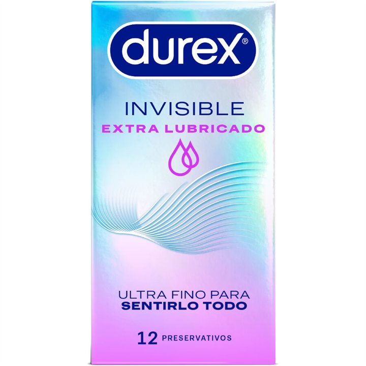 DUREX - EXTRA LUBRICATED INVISIBLE CONDOMS 12 UNITS - D-208301 - Teknashop Ltd