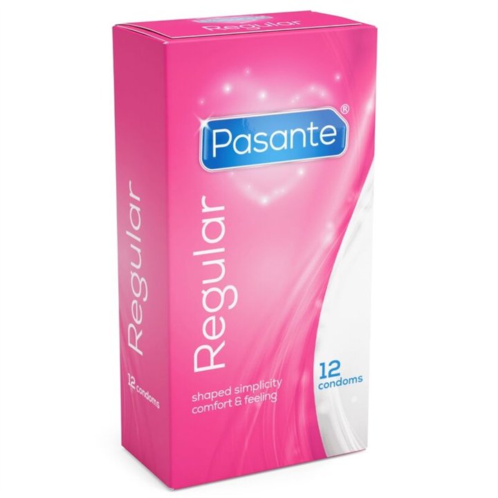 PASANTE - REGULAR CONDOMS 12 PACK - D-225476 - Teknashop Ltd