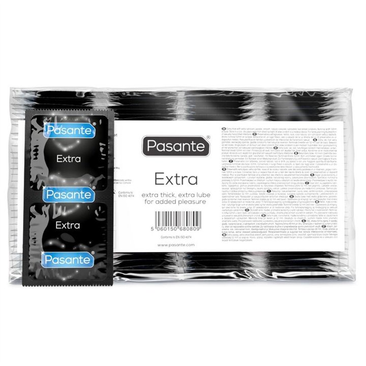 PASANTE - EXTRA EXTRA THICK CONDOMS 144 UNITS (BAG) - D-226611 - Teknashop Ltd