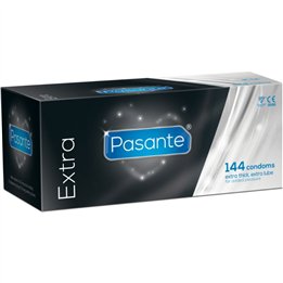 PASANTE - EXTRA EXTRA THICK CONDOMS WITH ADDITIONAL LUBRICATION 144 PACK - D-227183 - Teknashop Ltd