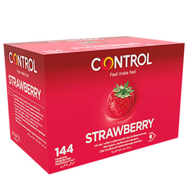 CONTROL - ADAPTA STRAWBERRY CONDOMS 144 UNITS - D-232784 - Teknashop Ltd