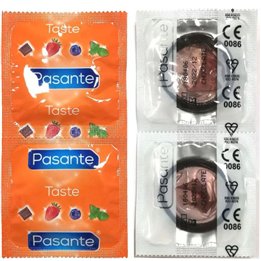 PASANTE - CONDOMS FLAVOR CHOCOLATE TEMPTATION BAG 144 UNITS - D-236480 - Teknashop Ltd
