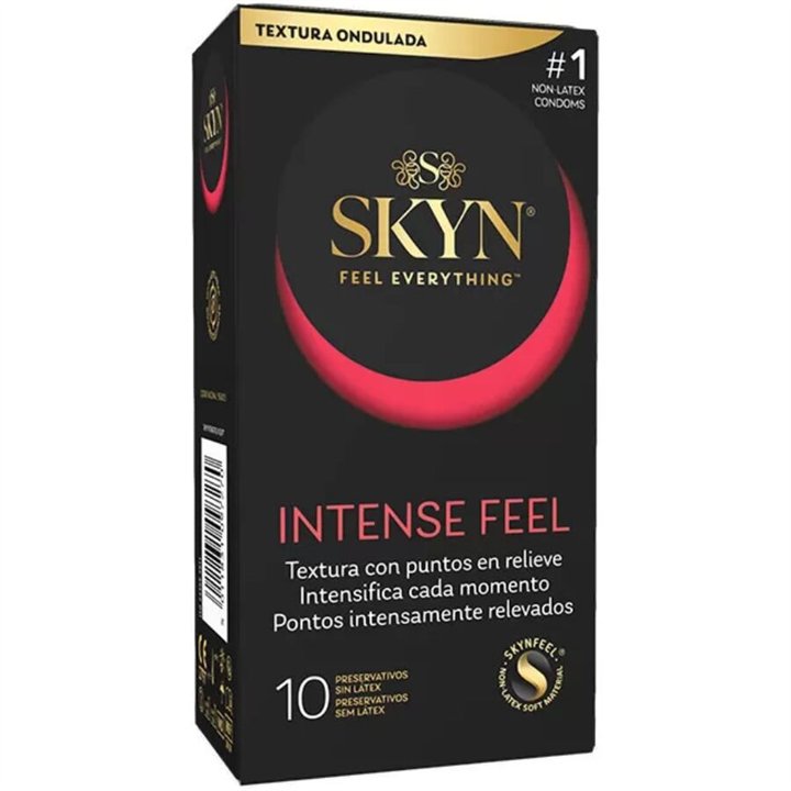 SKYN - INTENSE FEEL TEXTURED CONDOM WITH WAVY DESIGN 10 UNITS - D-243340 - Teknashop Ltd