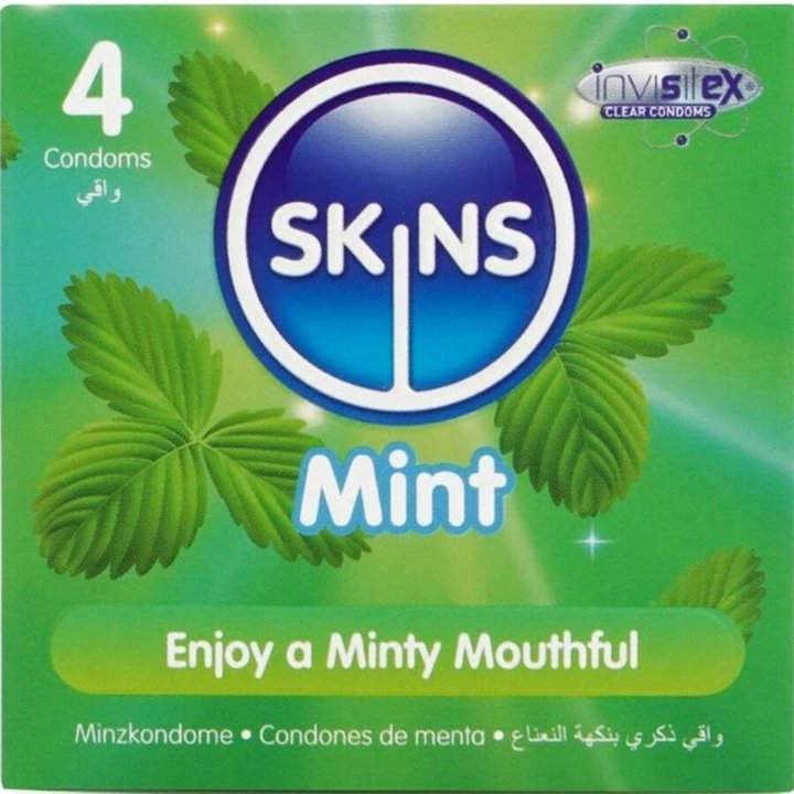 SKINS - MINT PREMIUM CONDOMS PACK 4 - D-244406 - Teknashop Ltd