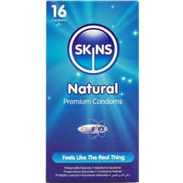 SKINS - NATURAL PREMIUM CONDOMS PACK 16 - D-244407 - Teknashop Ltd