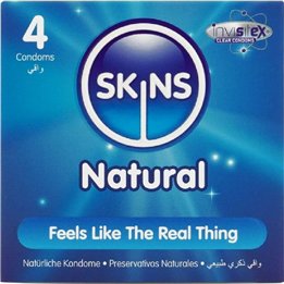 SKINS - NATURAL PREMIUM CONDOMS PACK 4 - D-244409 - Teknashop Ltd