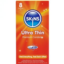 SKINS - ULTRA THIN PREMIUM CONDOMS PACK 8 - D-244413 - Teknashop Ltd