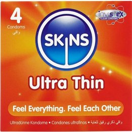 SKINS - ULTRA THIN PREMIUM CONDOMS PACK 4 - D-244414 - Teknashop Ltd