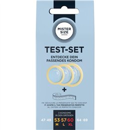 MISTER SIZE - TEST SET 3 DIFFERENT SIZED CONDOMS + MEASURING TAPE - D-244851 - Teknashop Ltd