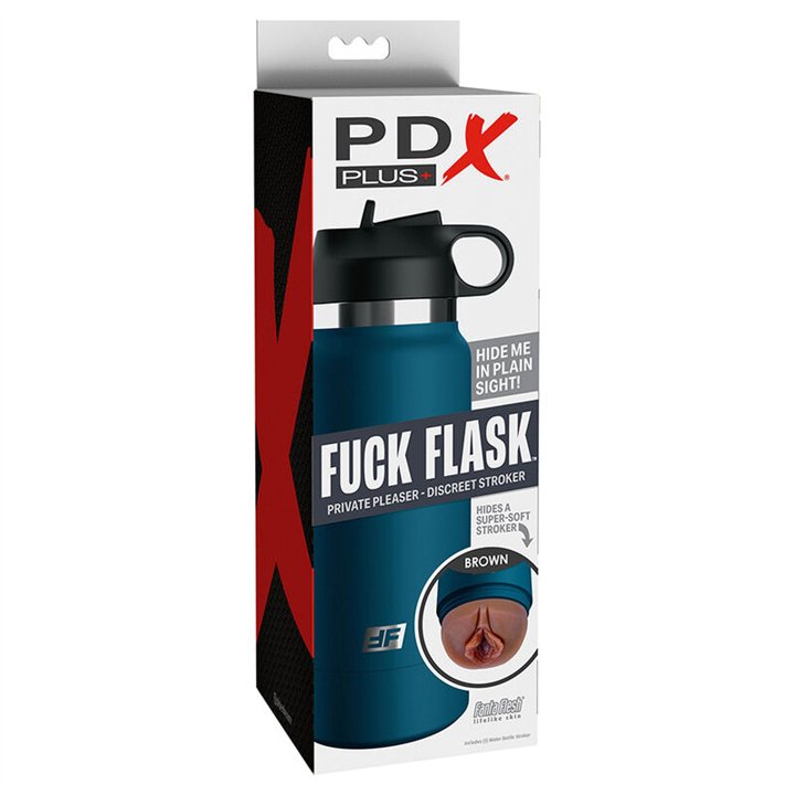 PDX PLUS - FUCK FLASK VAGINE DISCRET STROKER BROWN MODEL 1 - D-241512 - Teknashop Ltd