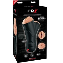 PDX ELITE - DOUBLE PENETRATION VIBRATING STROKER - RD508 - Teknashop Ltd