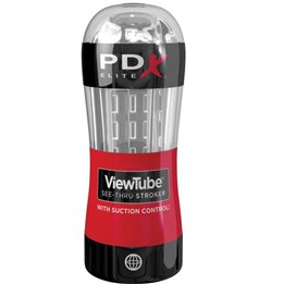 PDX ELITE - STROKER MASTURBATOR VIEWTUBE CONTROL SUCTION CLEAR - D-236580 - Teknashop Ltd