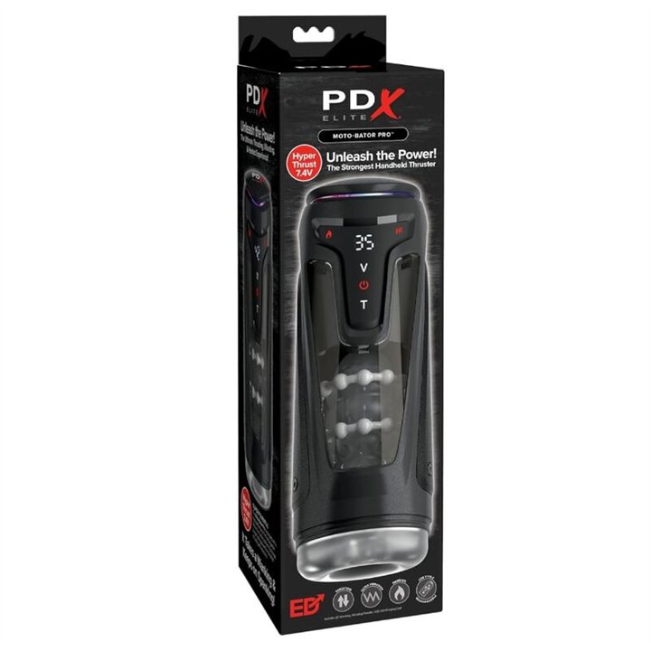 PDX ELITE - MOTO-BATOR PRO THRUSTING STROKER AUTOMATIC VIBRATING AND WARMING MASTURBATOR 26.5 CM - D-246201 - Teknashop Ltd