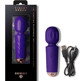 ROCKS-OFF - MINI RECHARGEABLE WAND 16 FUNCTIONS VIOLET DREAM - D-244964 - Teknashop Ltd