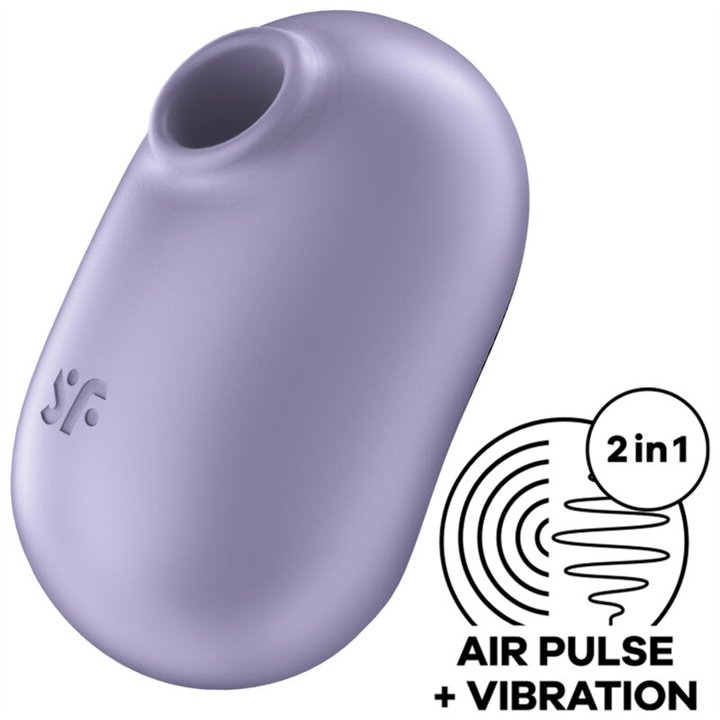 SATISFYER - PRO TO GO 2 DOUBLE AIR PULSE STIMULATOR & VIBRATOR VIOLET - D-232790 - Teknashop Ltd