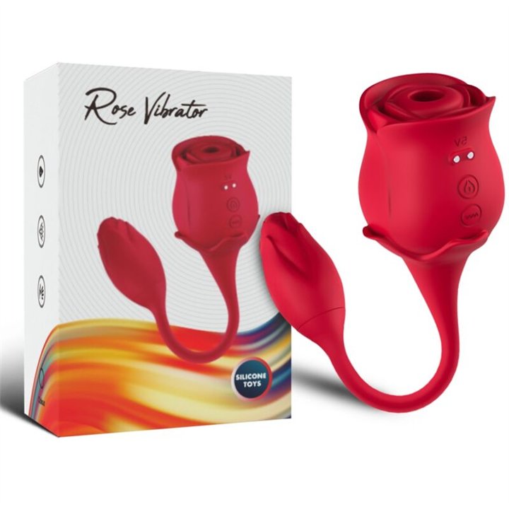 ARMONY - PINK CLITORIS SUCKER & VIBRATOR 10 MODES RED - D-237963 - Teknashop Ltd