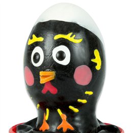 CONDOMERIE - HANDPAINTED NOVELTY CONDOMS CHICKEN BLACK - D-243109