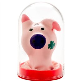 CONDOMERIE - HANDPAINTED NOVELTY CONDOMS PIG HEAD - D-243191