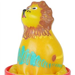 CONDOMERIE - HANDPAINTED NOVELTY CONDOMS SITTING LION - D-243217 - Teknashop Ltd