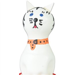 CONDOMERIE - HANDPAINTED NOVELTY CONDOMS CAT WHITE - D-243223 - Teknashop Ltd