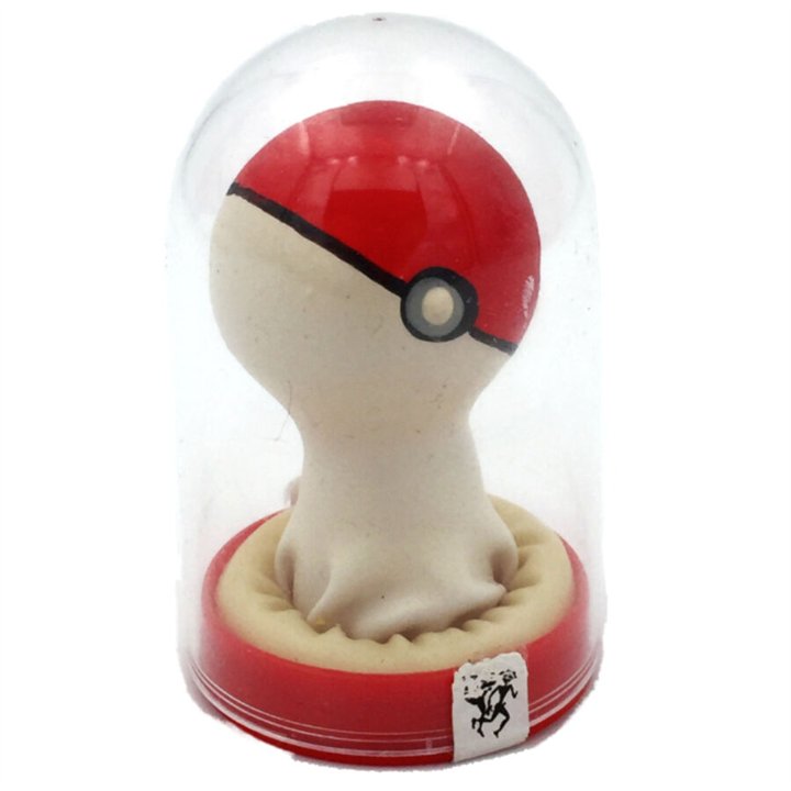 CONDOMERIE - HANDPAINTED NOVELTY CONDOMS POKEBALL RED-WHITE - D-243243 - Teknashop Ltd