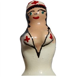 CONDOMERIE - HANDPAINTED NOVELTY CONDOMS NURSE BLOND - D-243274 - Teknashop Ltd