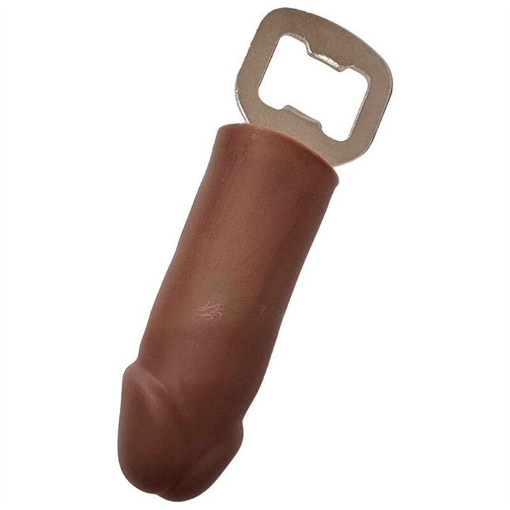 DIABLO PICANTE - BROWN RUBBER PENIS SHAPED OPENER - D-236734 - Teknashop Ltd
