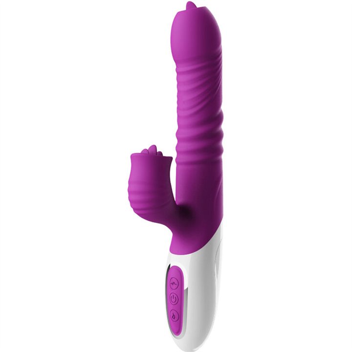 ARMONY - DOUBLE TONGUE VIBRATOR & THRUSTING VIOLET HEAT EFFECT - D-238184 - Teknashop Ltd